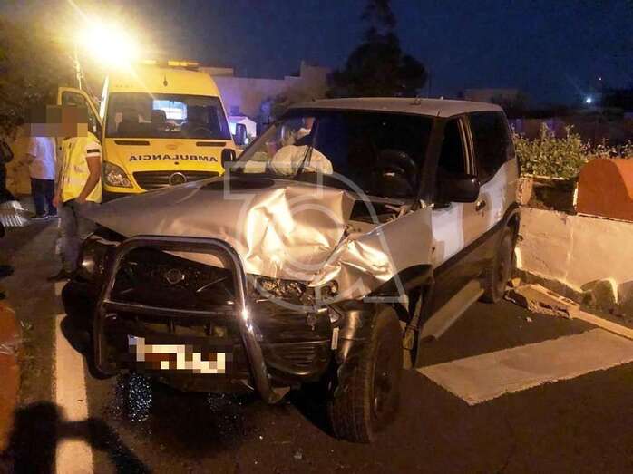 Estado en que quedó uno de los vehículos siniestrados (Foto TA)